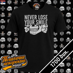 Never lose your smile crna majica