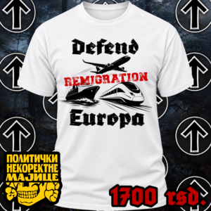 Defend Europa remigration bela majica