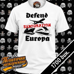 Defend Europa remigration bela majica